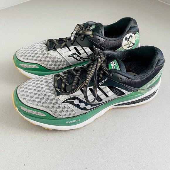 Saucony Special Edition Boston Triumph ISO 2 Green Running Shoes, Size 10.5 - Picture 1 of 11